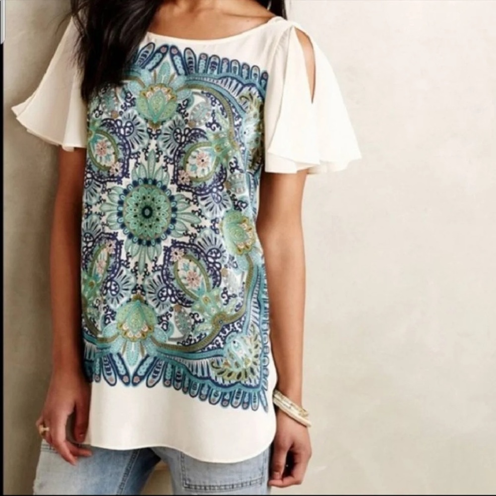 Mauve scarf print tunic